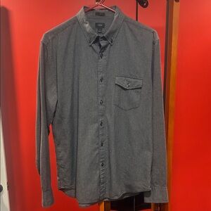 J. Crew Charcoal Casual Slim Button-Down Shirt
